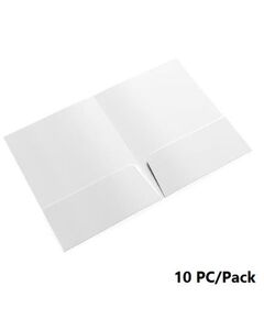 Documents Covers, Bassile, File,2pocket, A4, White , 10 PC/Pack