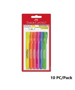 Highlighter Marker, Faber-Castell, 2 - 5 mm Chisel Tip, 6 colors, 10 PC/Pack