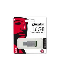 Kingston - 16GB USB 3.0 DataTraveler - 50 DT50/16GB (Metal/Green)