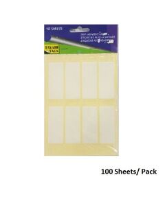 Labels, Tayabi Tags,  A7 (100sheets), 8 Label/Sheet, (50x20mm), White