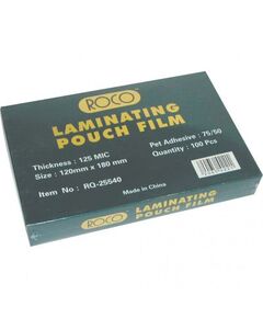 Liminater, ROCO, Thermal Laminating Films, 125 Micron, (120 × 180 mm),Clear, 100 PC/Pack