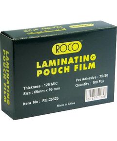 Laminator, ROCO, Thermal Laminating Films,125 Micron, B8, Clear, 100 PC/Pack