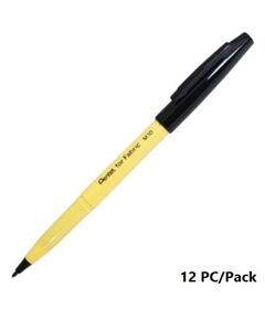 قلم القماش، بنتل، سن رفيع للكتابة على جميع الاقمشة، 2.0 مم، رفيع السن، اسود، 12حبة/علبة