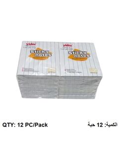 Memo Paper, YIDOO, Lined Sticky Note, (75x100mm), 100 Sheets/pads, White, 12 PC/Pack