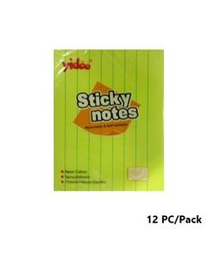 Memo Paper, YIDOO, Lined Sticky Note, (75x100mm),Neon Color, 100 Sheets/pads, 5 Color, 12 PC/Pack
