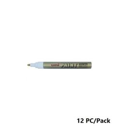 Paint Marker, Uni-Ball, PX-20, Round Tip,2.2 - 2.8mm, Gold, 12 PC/Pack