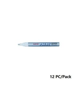 Paint Marker, Uni-Ball, PX-20, Round Tip,2.2 - 2.8mm, Silver, 12 PC/Pack