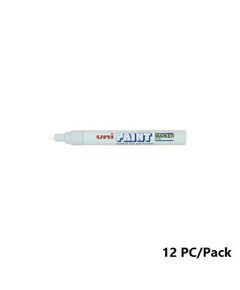 Paint Marker, Uni-Ball, PX-20, Round Tip,2.2 - 2.8mm, White, 12 PC/Pack