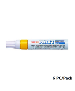 Paint Marker, Uni-Ball, PX-30, Chisel Tip, 4.0 - 8.5mm, Yellow, 6 PC/Pack