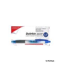 Pen, LiNEPLUS, Dolphin 420 BP, Ball Pen,1.0mm, Retractable, Blue, 12 PC/Pack