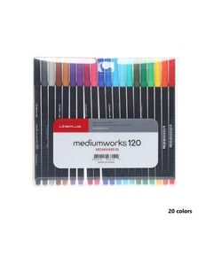 Pen, LiNEPLUS, Meduimworks 120, Fineliner Pen, 0.4-0.7 mm, Assorted Color, 20 Colors