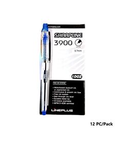 قلم، لاين بلس، شارب لاين 3900، قلم حبر سائل، 0.7 مم، بغطاء، ازرق، 12 حبة/علبة