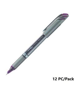 قلم، بنتل، قلم حبر(جل سائل)، 0.7 مم، بغطاء، بنفسجي، 12حبة/علبة