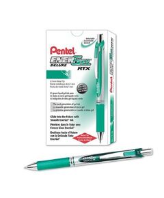 Pen, Pentel, BL77-DH, 7.0mm,Energel, Retractable,Green, 12 Pcs/Pack