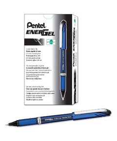 Pen, Pentel, BLN25-AH, 0.5mm, Energel, Capped, Black, 12 Pcs/Pack