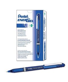 Pen, Pentel, BLN25-CH, 0.5mm, Energel, Capped, Blue, 12 Pcs/Pack