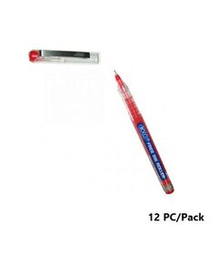 Pen, ROCO,  0.7mm,Free Ink Roller , Capped,Red, 12pcs/Pack