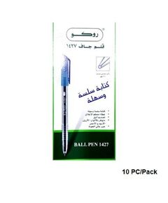 Pen, ROCO, 1.0mm,Ball Pen 1427 , Capped,Blue, 10 pcs/Pack