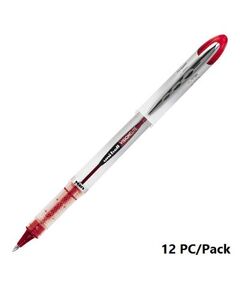 Pen, uni-ball, 0.8mm, Vision Elite, Capped, Red, 12 Pcs/Pack