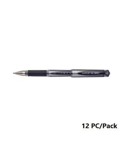 قلم، يوني-بول، قلم حبر جل (امباكت)، 1.0 مم، بغطاء، اسود، 12حبة/علبة