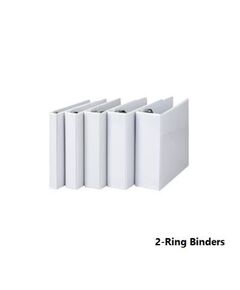 Ring Binders, SIMBA, 2-Ring Binders, 0.5 in (12.5 mm), A4, White