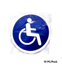 Signs & Nameplates, Whealchair Sticker, Large (14 cm), 10PC/Pack