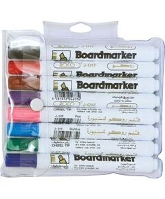 Whiteboard Marker, ROCO, 1.5 - 3 mm,  Chisel Tip, 8 Colors/Box