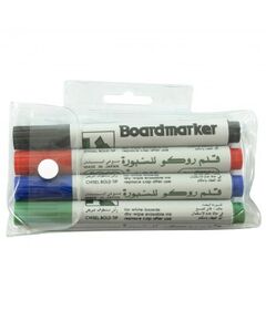 Whiteboard Marker, ROCO, 1.5 - 5 mm,  Chisel Tip, Assorted Color,4 PC/Pack