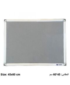 Boards, SIMBA, Bulletin Board, (45x60cm), Fabric, Wall mounted, Gray