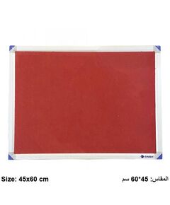 Boards, SIMBA, Bulletin Board, (45x60cm), Fabric, Wall mounted, Red