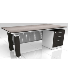 Desk HOOR with Fixed Pedestal - Black 140 cm
