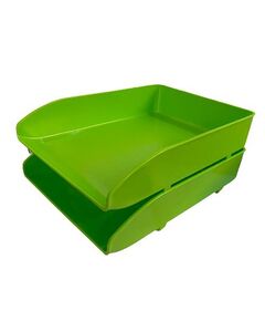 Desk Tray METRO 2 Tries Plastic Green