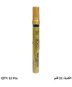 Paint Marker, Roco, 1-3 mm, Round Nip, Gold, 12 PC/Pack