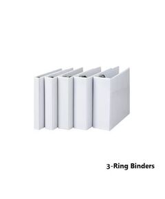 Ring Binders, 3-Ring Binders, 2.5 in (65 mm), A4, White