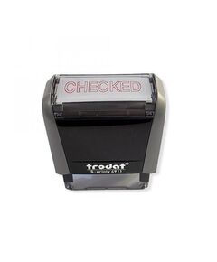 Stamp, Trodat Printy 4911, Self Inking Stamp, "CHECKED" , Red