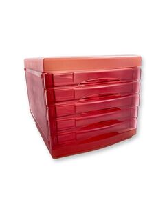 Storage Organizer, 5 Drawers Storage, Transparent, Pink