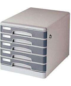 Storage Organizer, COMIX, 5 Drawers File Cabinet with Locker, Metal