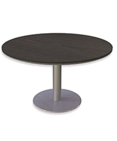 Round Conference Table, Wood, Size: 120 CM DIA, Black/Sliver