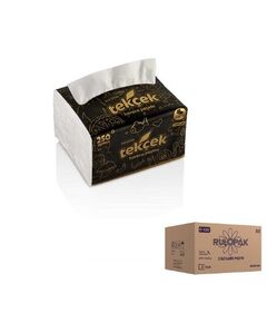 Tissue Folded Paper for table (250 towels) White (box 36 Packs)