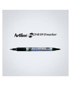 قلم أرتلاين ذو رأسين للكتابة على أقراص CD-R/DVD، 0.4 - 1.0 ملم، لون أسود