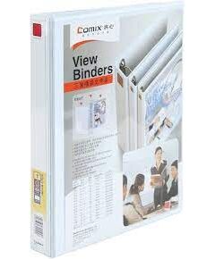COMIX HD View Binders PVC, A4 Size, 2-D 25mm (1.0"), White Color