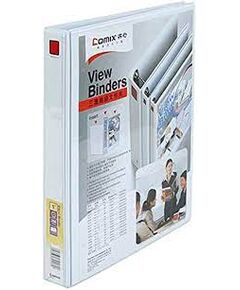 COMIX HD View Binders PVC, A4 Size, 3-D 25mm (1.0"), White Color
