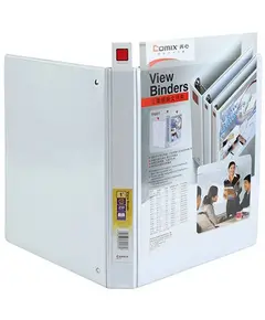 COMIX HD View Binders PVC, A4 Size, 3-D 65mm (2.5"), White Color.