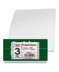 ورق الكمبيوتر سينارلاين بحجم: 9.5 x 11 إنش، 3 طبقات نقية (أبيض+ أبيض+ أبيض) - NCR (500 ورقة/صندوق)