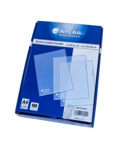 Documents Covers, Atlas, File Pocket, Clear L side Open, A4, Transparent , 100 PC/Pack