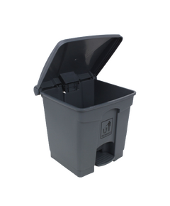 Garbage with Step On Plastic 30 Lt (Gray)