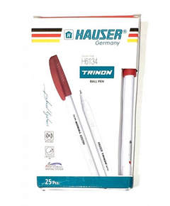 Pen, HAUSER, Ball Pen, 0.7mm, Red, 25 PC/Pack