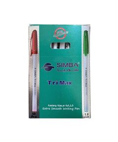 Pen, SIMBA, Ballpoint, Triangle Shape, 1 mm, Red, 50 PC/Pack