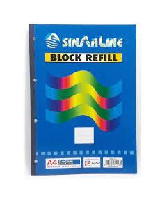 Premium A4 Block Refill Pads with Margin | 4-Hole Punched | 100 Sheets/6 Pads