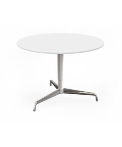 Round EBTIKAR Table Adjustable Height White 110cm.